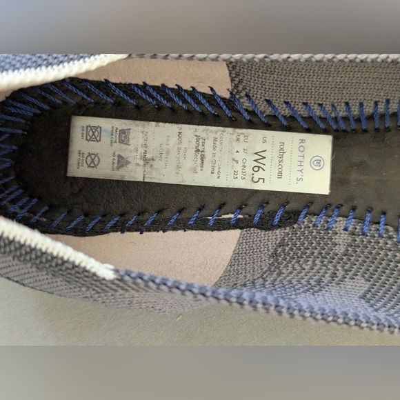 Rothy’s The Loafer Round Toe Flats Gray Botanicamo Camo Slip-on Shoes Sz 6.5 - Picture 7 of 12